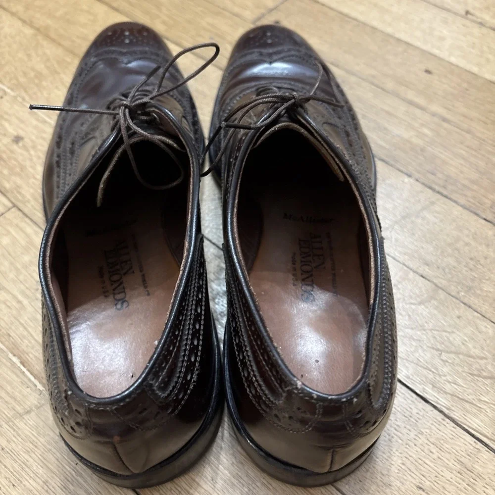 Allen Edmonds McAllister Oxford Size 11 B Oxblood Wingtip Burgundy Dress Shoe